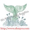 Henna fin embroidery design