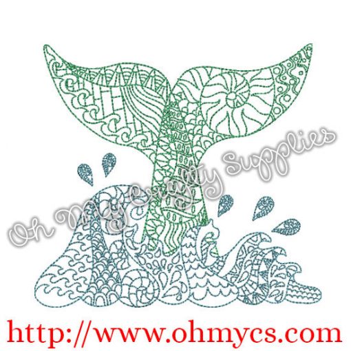 Henna fin embroidery design