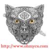 Henna Panther Embroidery Design