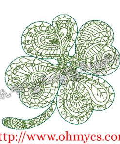 Henna Clover Embroidery Design