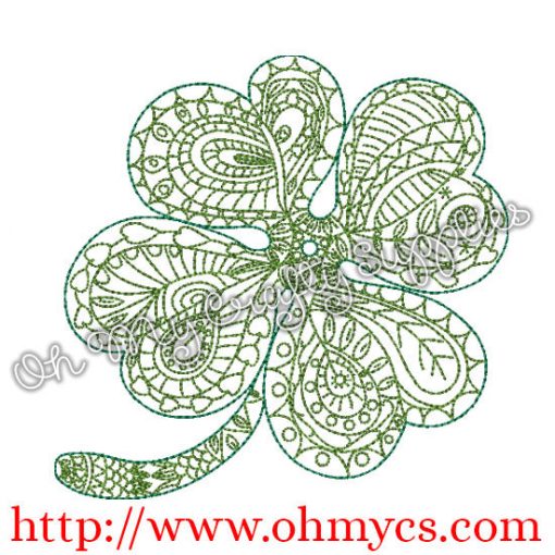 Henna Clover Embroidery Design