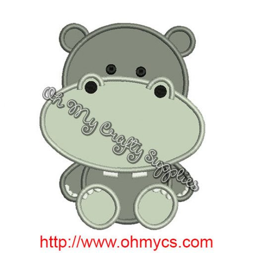 Hippo Applique Design