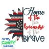 Home of the free 620 Embroidery Design