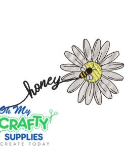 Honey Bee Flower 25 Embroidery Design