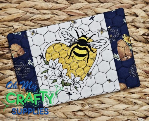 Honey Comb Mug Rug Embroidery Design (MRM)