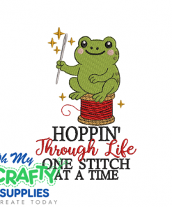 Hoppin Through Life Embroidery Design