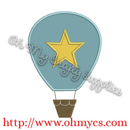 Hot Air Balloon Applique Design
