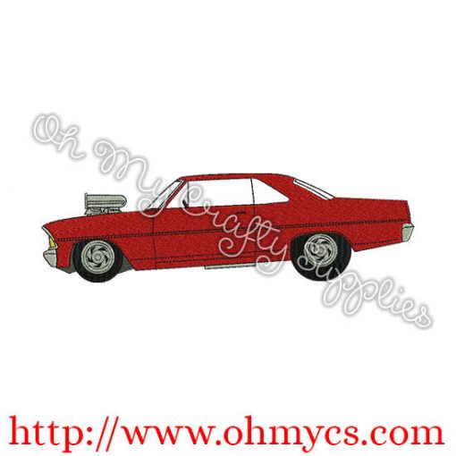 Hot Rod Embroidery Design