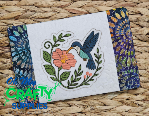 Hummingbird Mug Rug Embroidery Design (MAD)