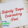 Infinity Loops Embroidery Font (BX Included) (FM)