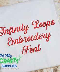 Infinity Loops Embroidery Font (BX Included) (FM)