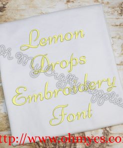 Lemon Drops Embroidery Font (BX Included)