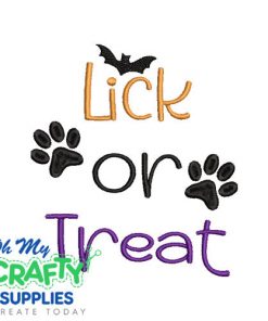 Lick or Treat Embroidery Design