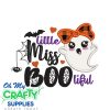 Little Miss BOOtiful Applique Design