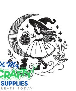 Little Miss Witch 9424 Embroidery Design