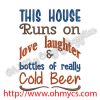 Love Laughter and Beer Embroidery Design