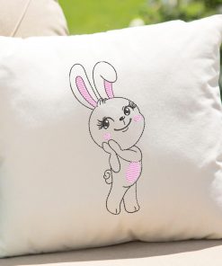 Lovely Cute Bunny Embroidery Design