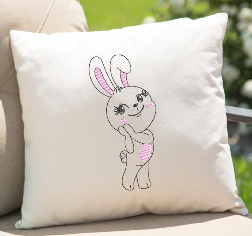 Lovely Cute Bunny Embroidery Design