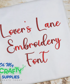 Lover's Lane Embroidery Font (BX Included) (FM)