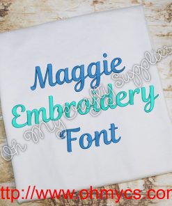 Maggie Embroidery Font (BX Included)