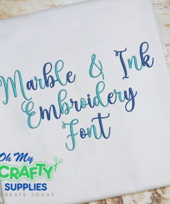Marble & Ink Embroidery Font (BX Included)