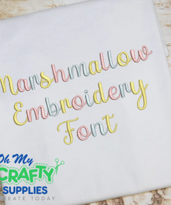 Marshmallow Embroidery Font (BX Included)
