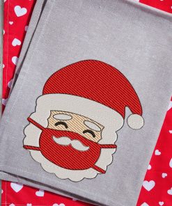 Masked Santa Embroidery Design