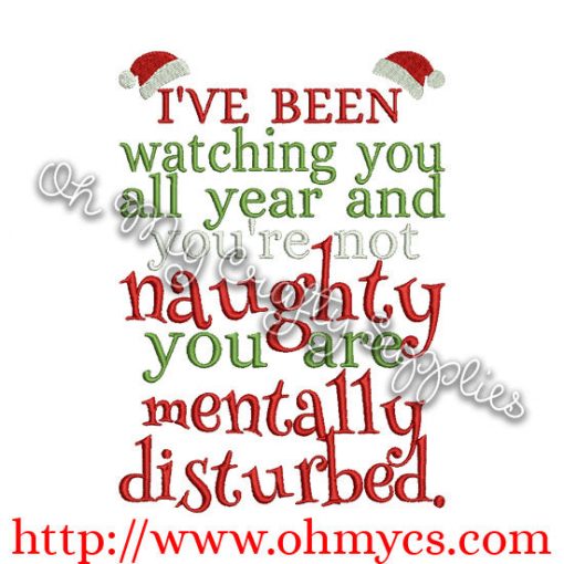 Mentally Disturbed Embroidery Design