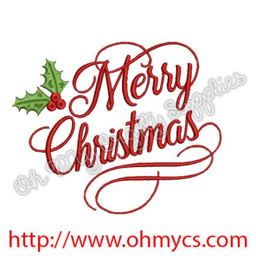 Merry Christmas Embroidery Designs