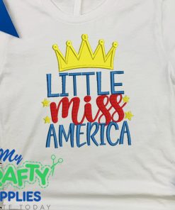 Little Miss America Applique Embroidery Design