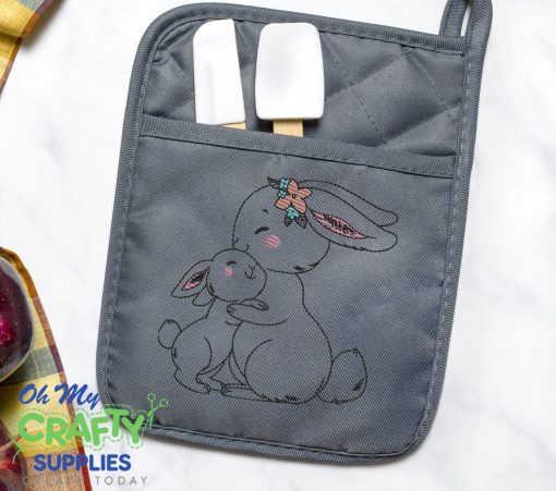 Mommy Baby Bunnies Embroidery Design