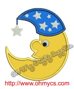 Bedtime Moon Applique Design