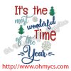 It's the most wonderful time of the Year Embroidery Design