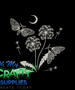 Nighttime Dandelion Embroidery Design
