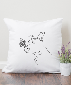Dog Sketch with Butterfly 2020 Embroidery Design