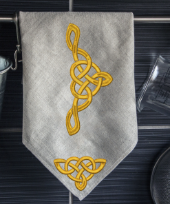 Irish  Golden Celtic Knot Embroidery Design