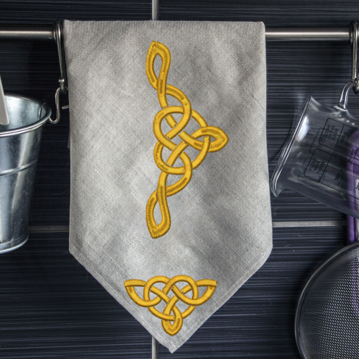 Irish  Golden Celtic Knot Embroidery Design