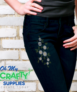 Daisy Fashion Print Embroidery Design