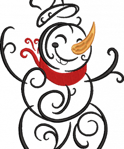 Doodle Snowman 2 Set Embroidery Design