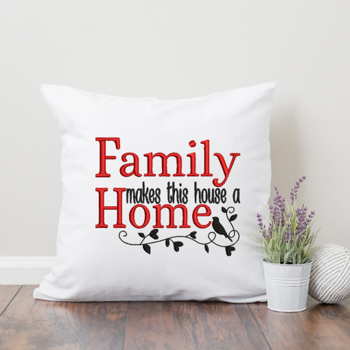 Family Home 2020 Embroidery Design