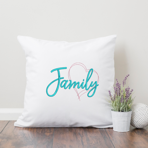 Family Double Heart 2020 Embroidery Design