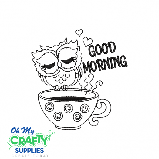 Coffee Owl 2021 Embroidery Design