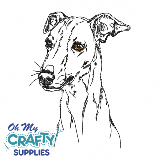 Greyhound Sketch 1322 Embroidery Design