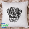 Happy Dog Face Sketch 2021 Embroidery Design