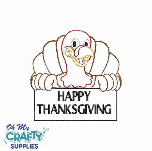 Happy Thanksgiving 101721 Embroidery Design