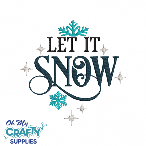 Let It Snow 91421 Embroidery Design