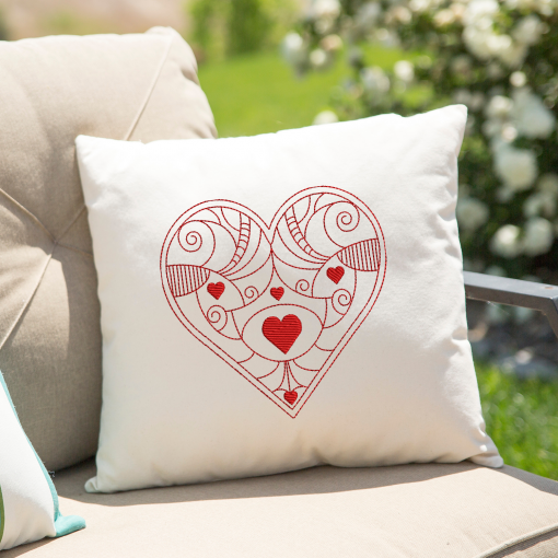 LineArt Heart 2020 Embroidery Design