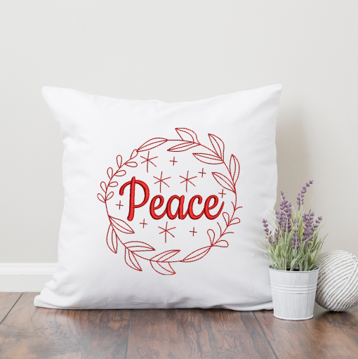 Peace Wreath 2020 Embroidery Design