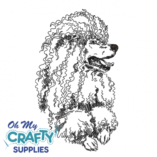 Poodle Sketch 1222 Embroidery Design