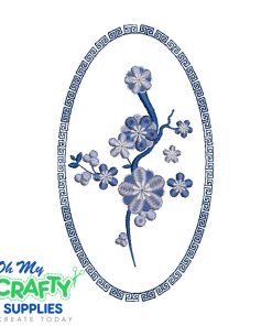 Blue Floral Arrangement 2021 Embroidery Design